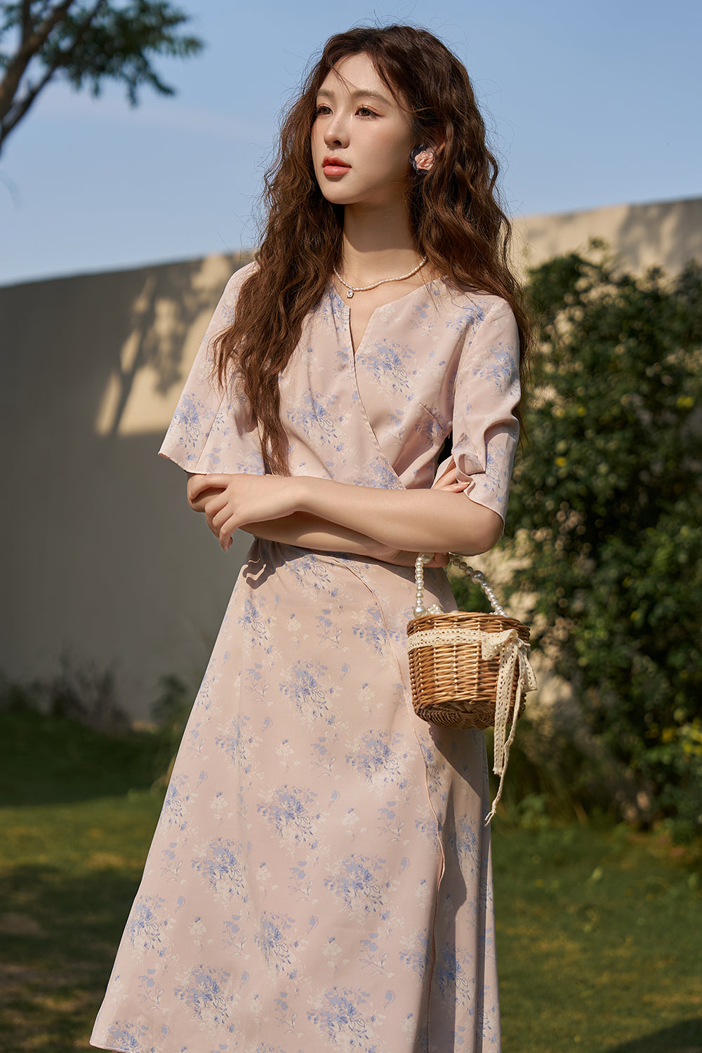 A-line Floral Maxi Dress for Women