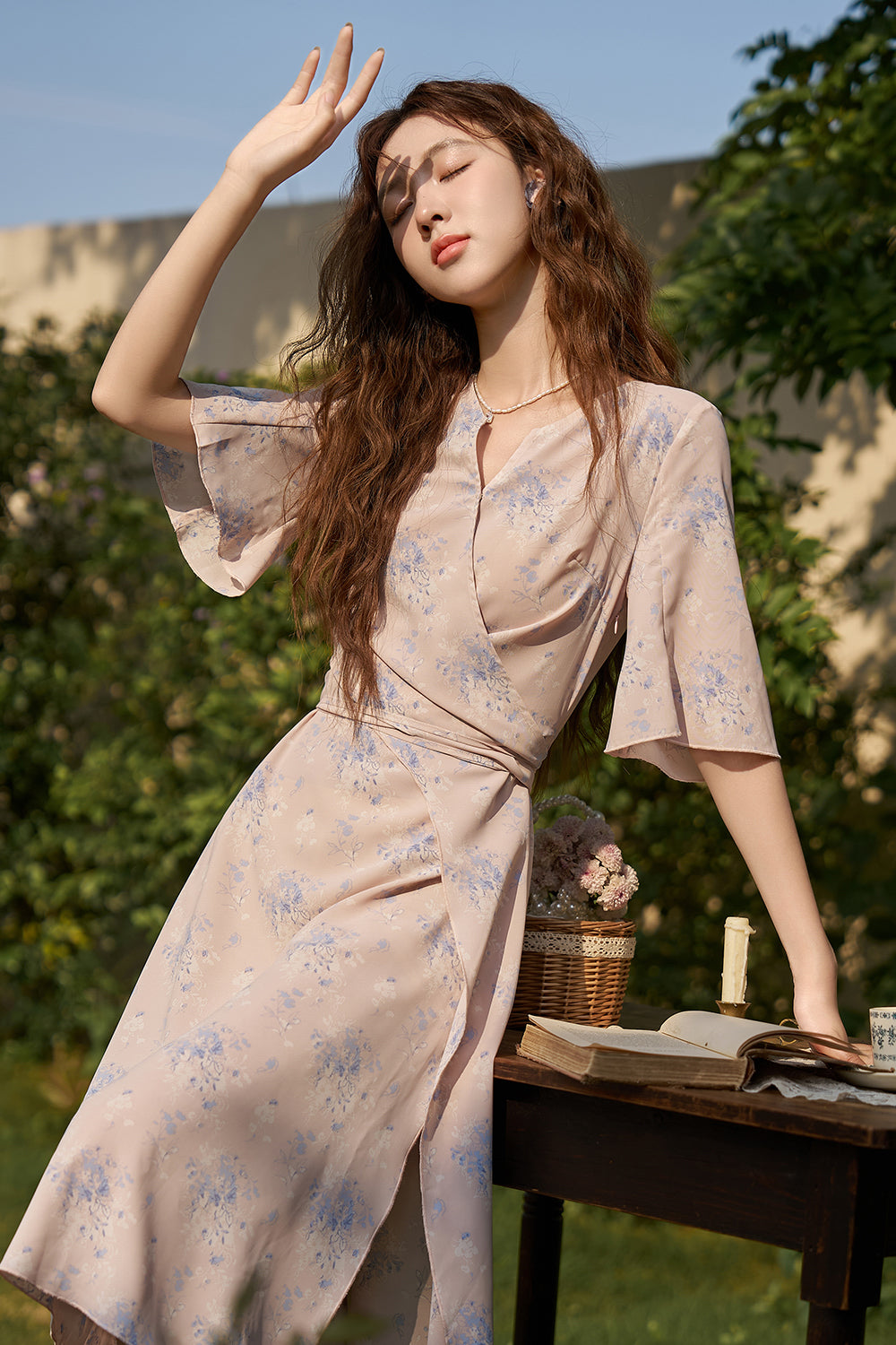 A-line Floral Maxi Dress for Women