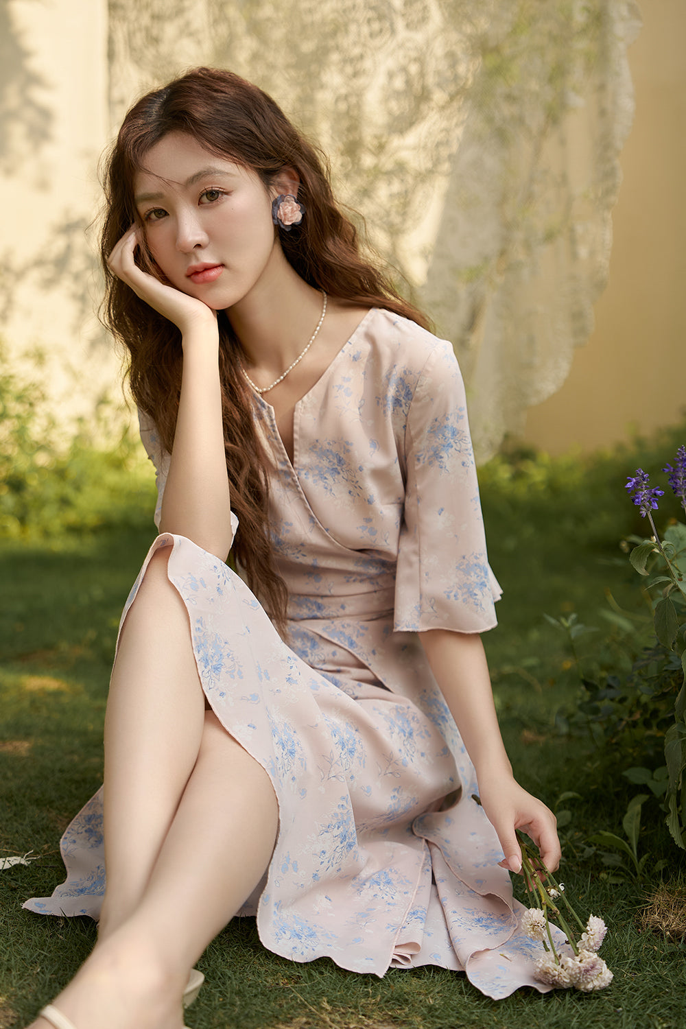 A-line Floral Maxi Dress for Women
