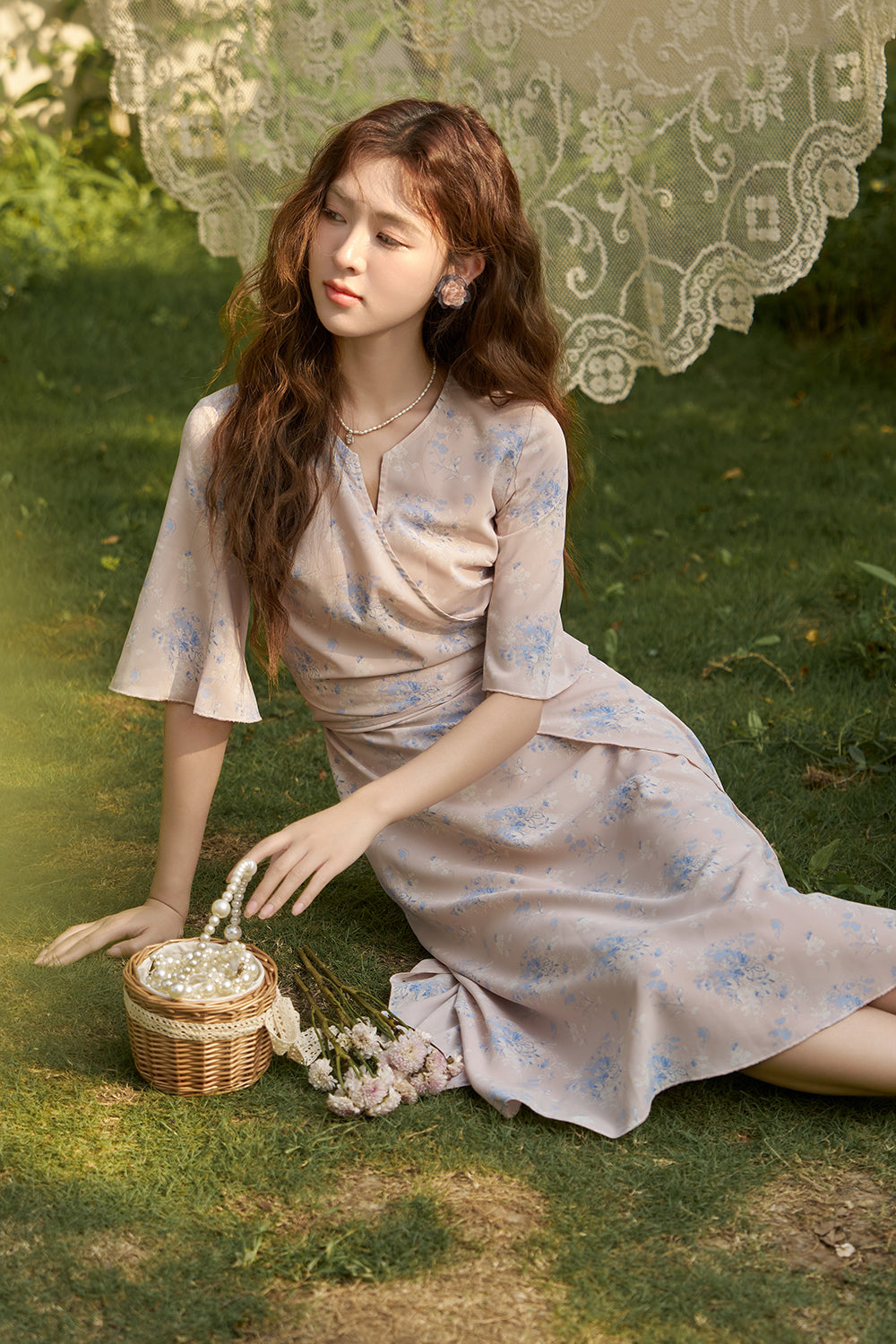 A-line Floral Maxi Dress for Women