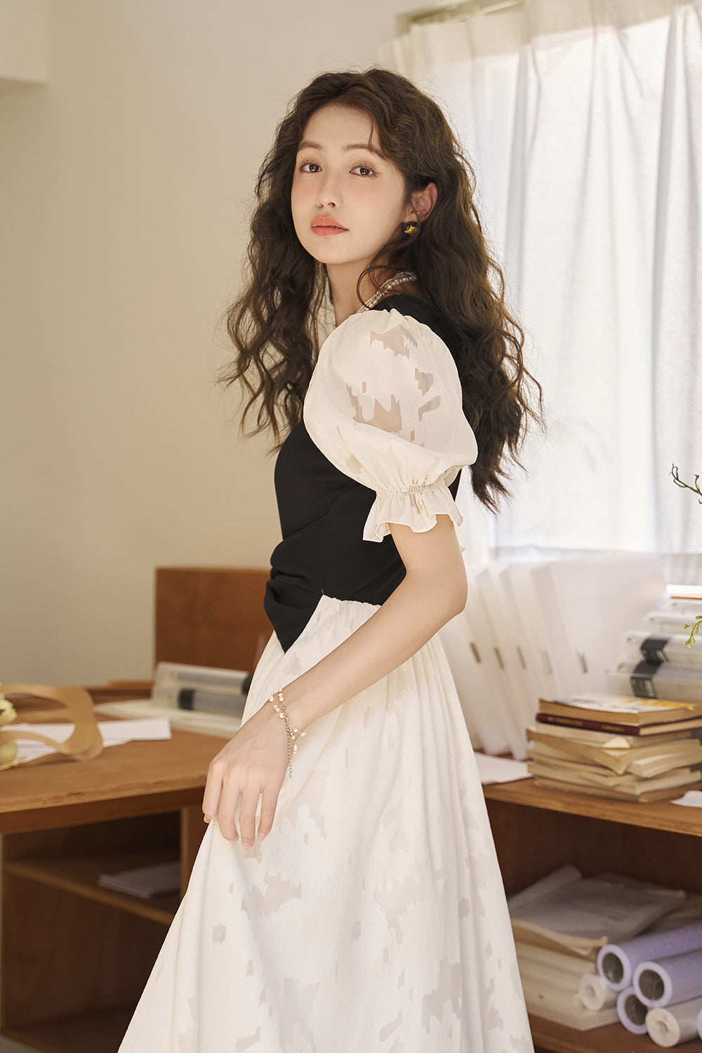 Gaun Maxi A-line untuk Wanita