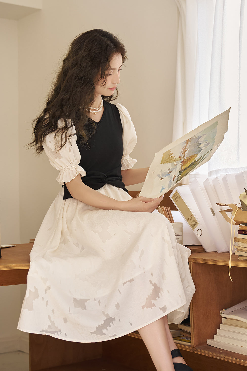 Gaun Maxi A-line untuk Wanita