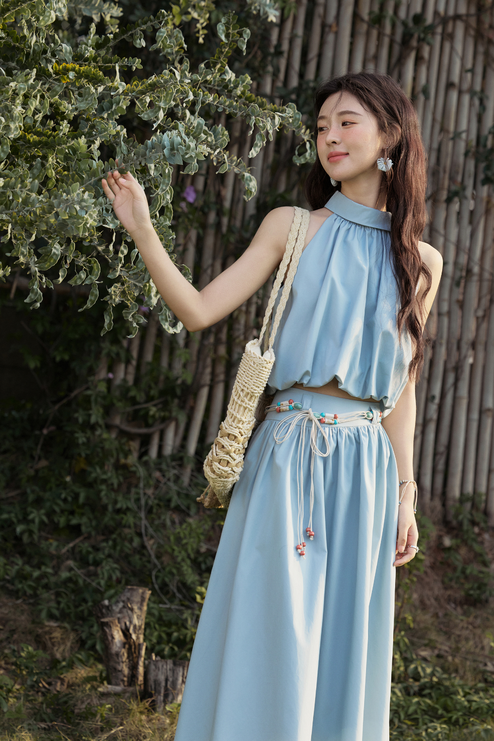 Halter Blouse and Skirt Set