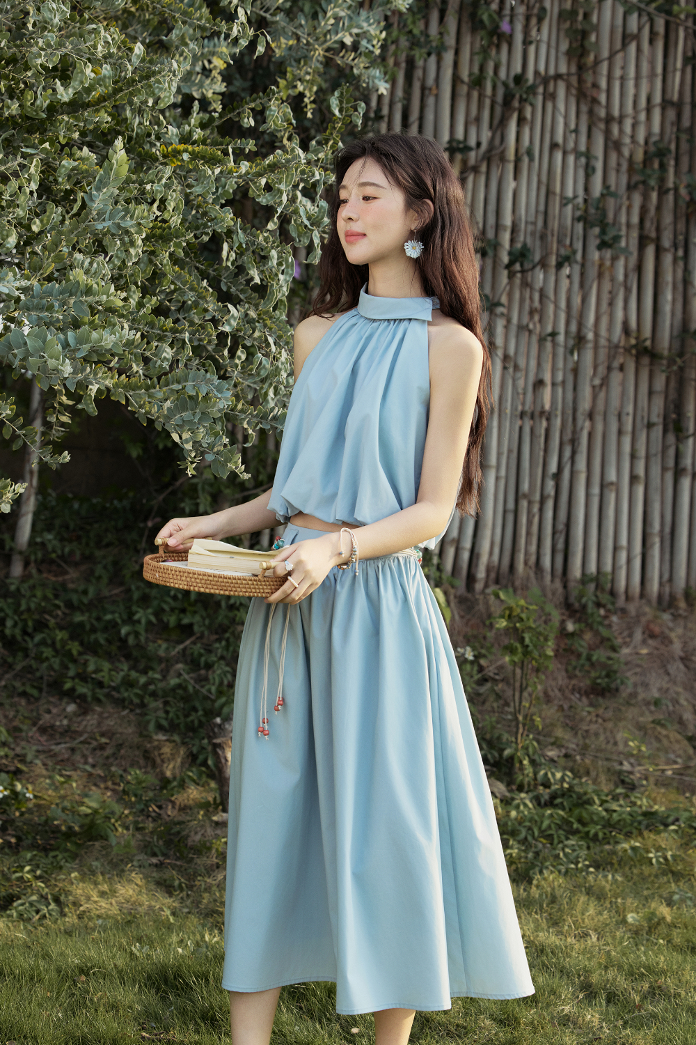 Halter Blouse and Skirt Set