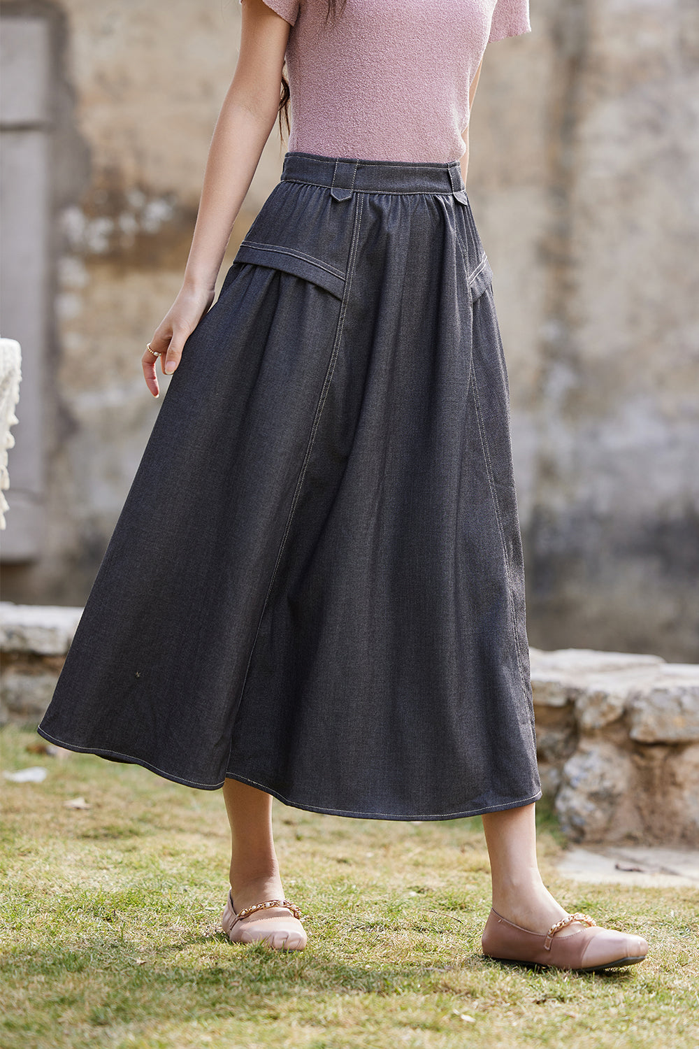A Line Maxi Skirt for Women