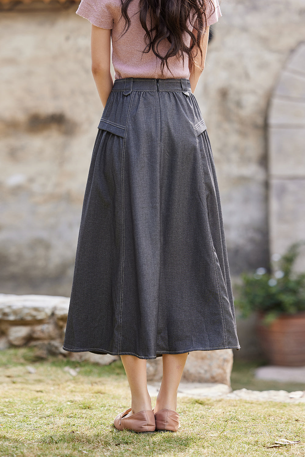 A Line Maxi Skirt for Women