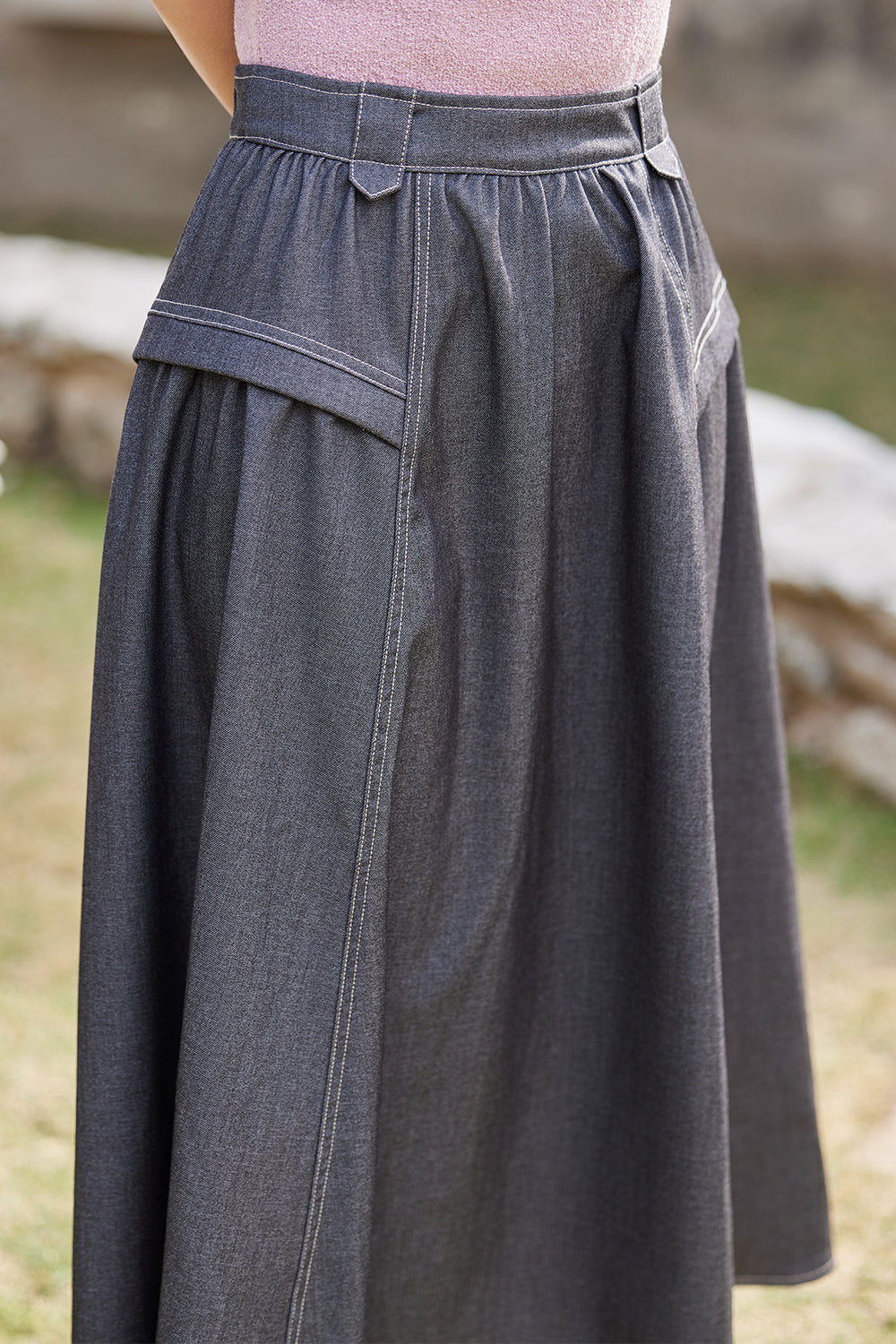 A Line Maxi Skirt for Women