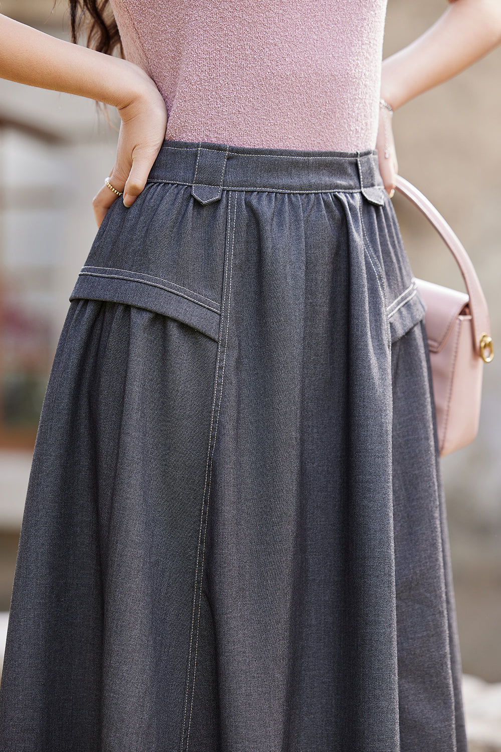 A Line Maxi Skirt for Women