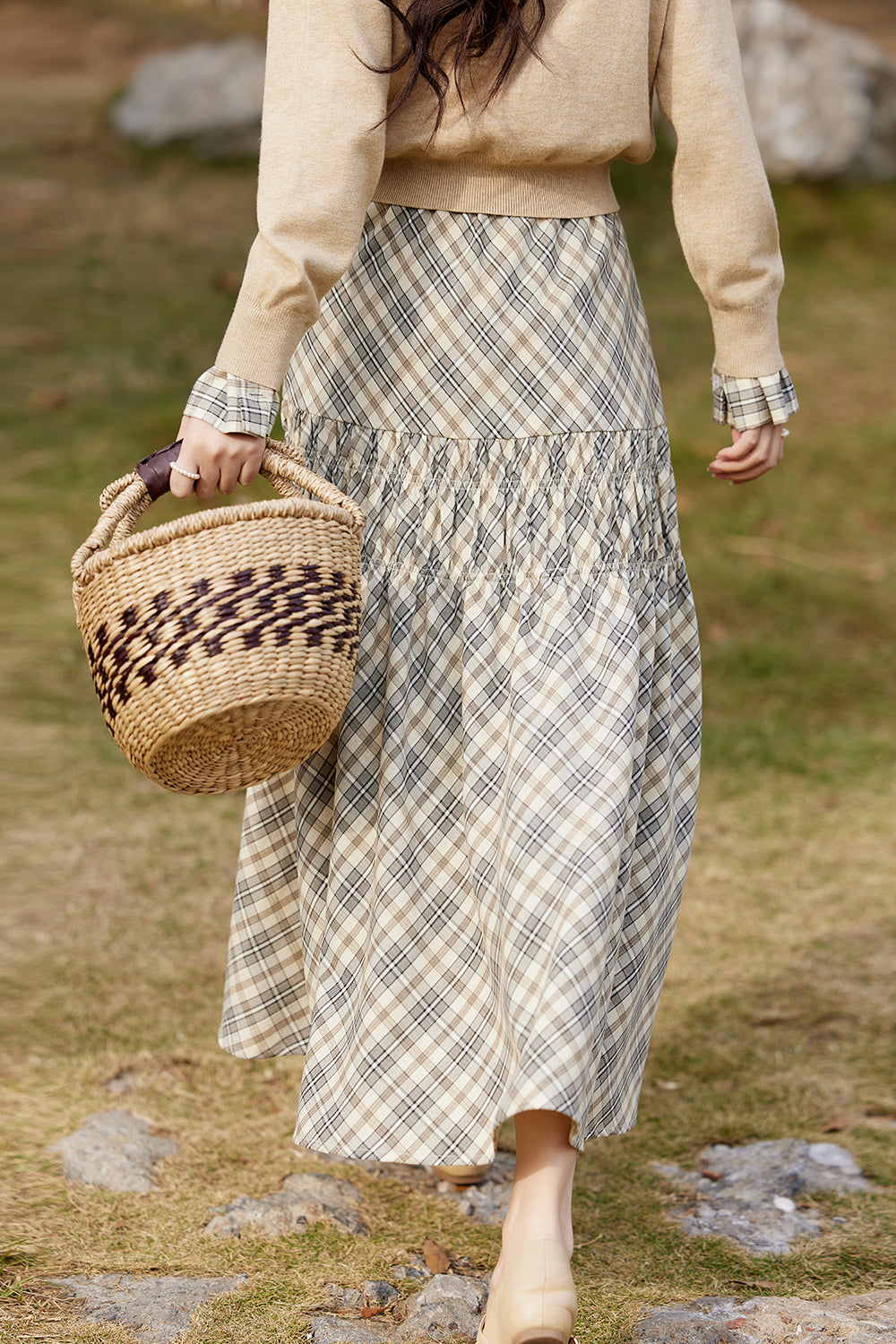 A Line Maxi Skirt for Women