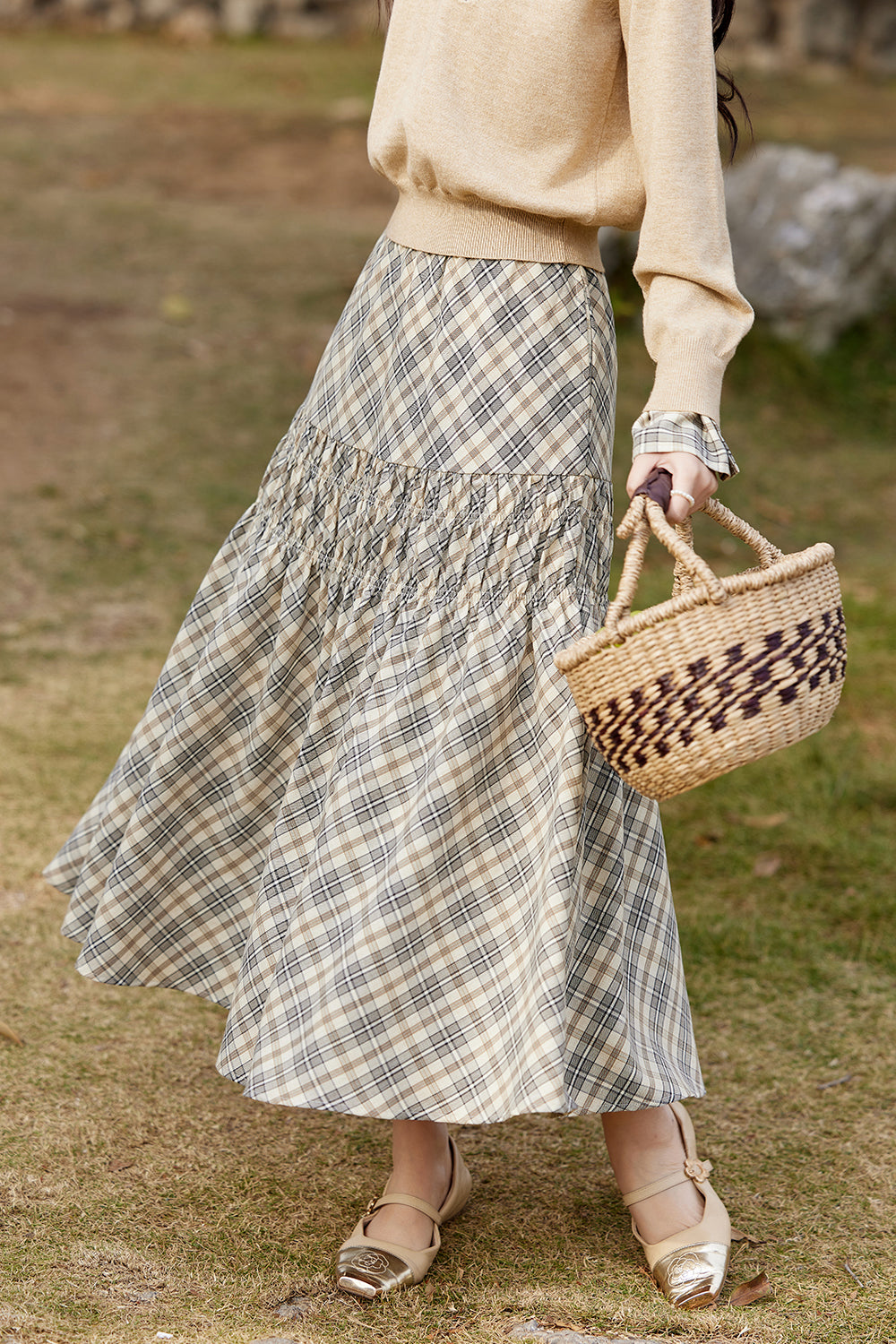 A Line Maxi Skirt for Women