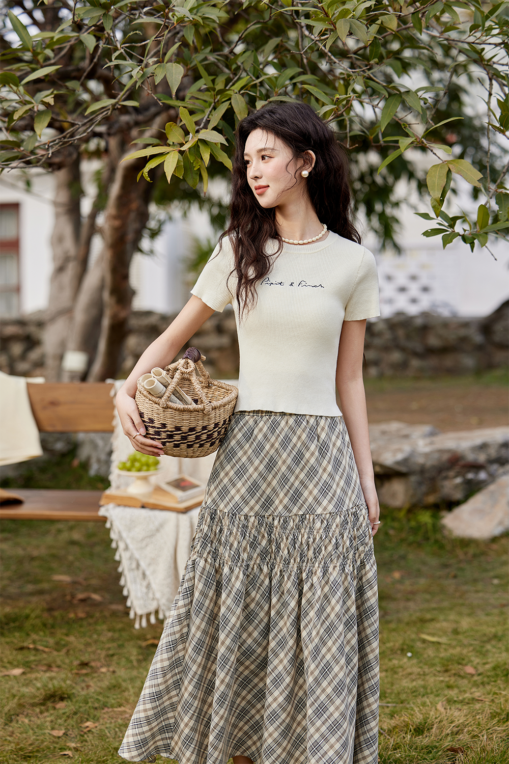 여성용 니트 티셔츠