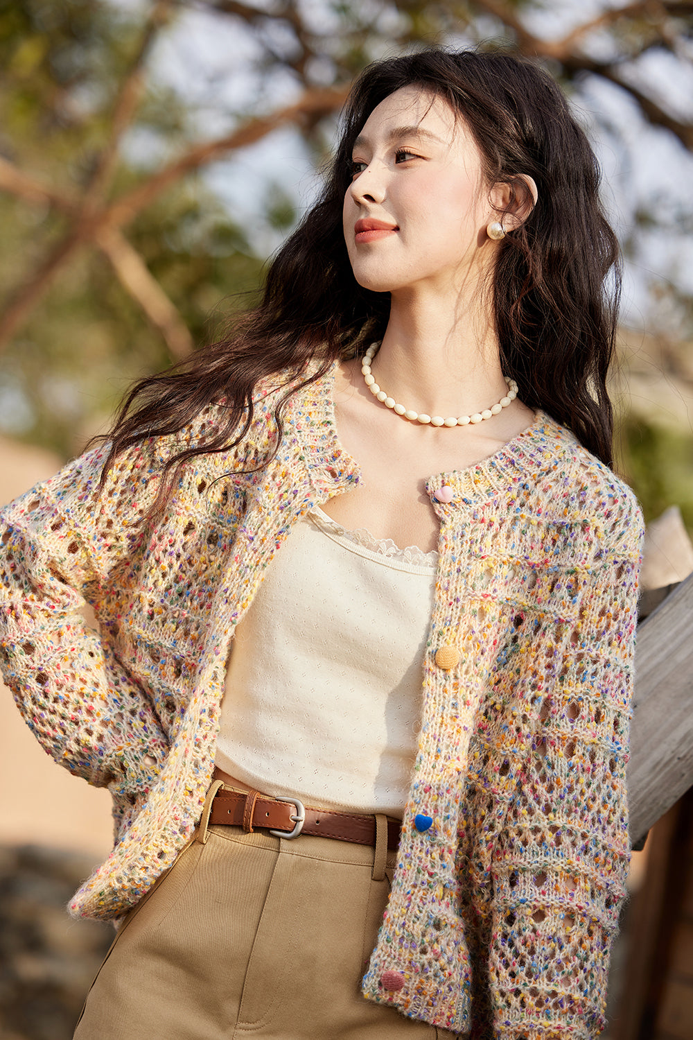 여성용 니트 카디건