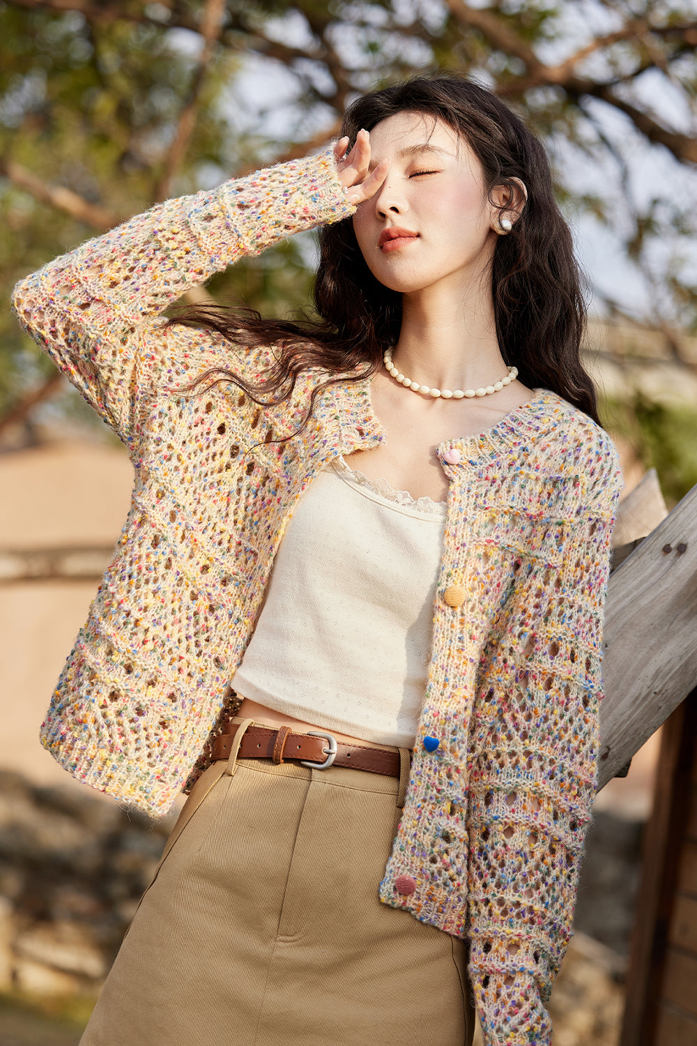 여성용 니트 카디건