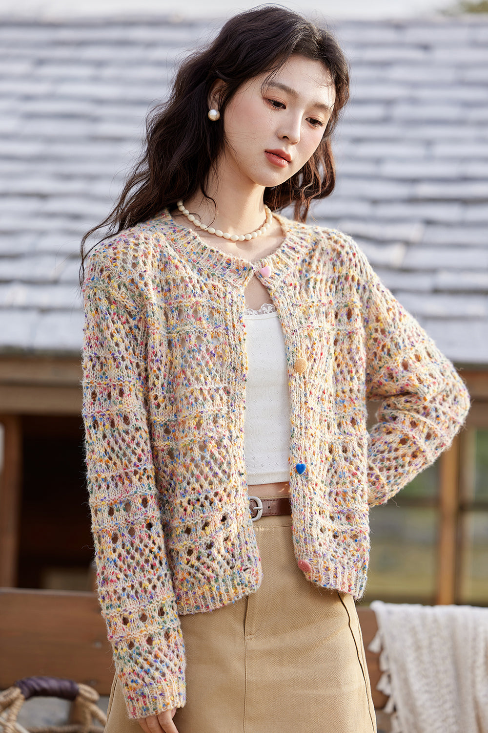 여성용 니트 카디건