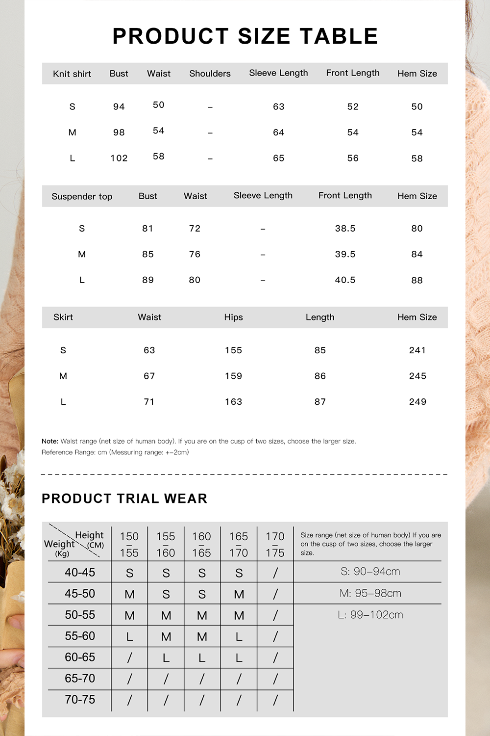 Set Kemeja dan Rok Rajut Dijual Terpisah