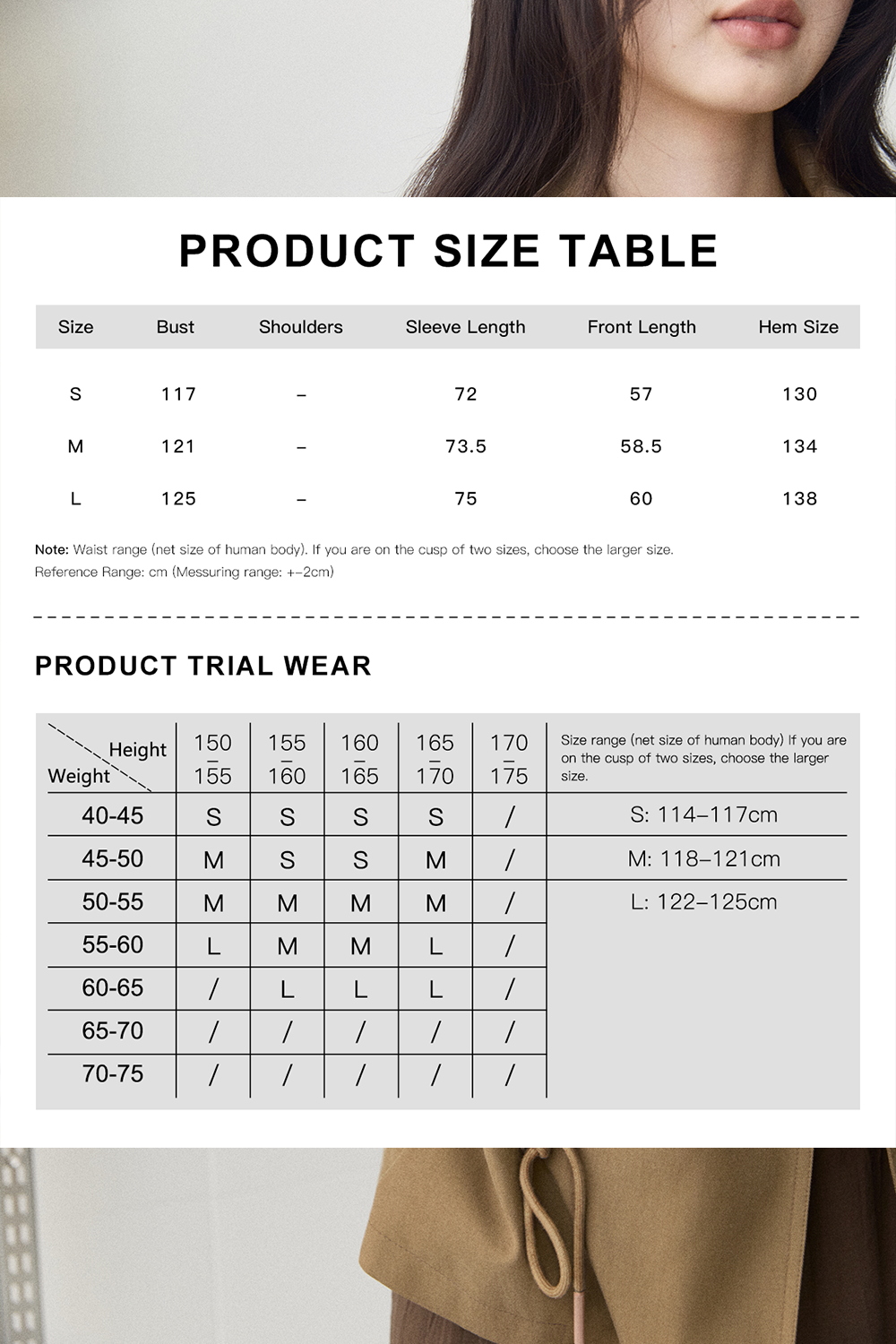 Trench Coat for Women MISHOW