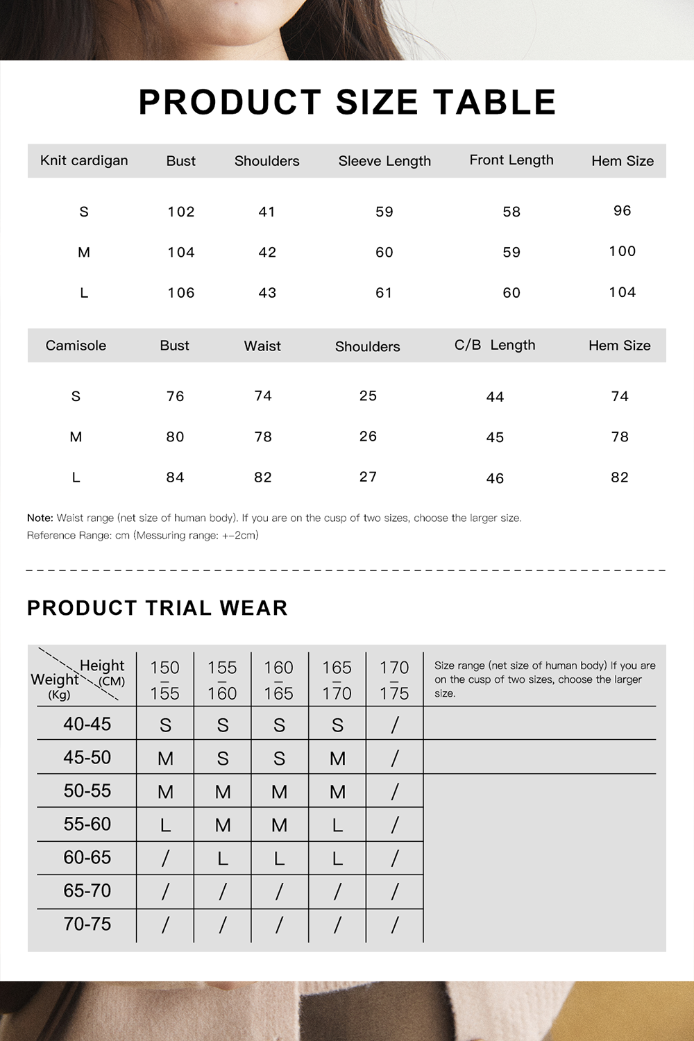 Cardigan + Camisole for Women MISHOW