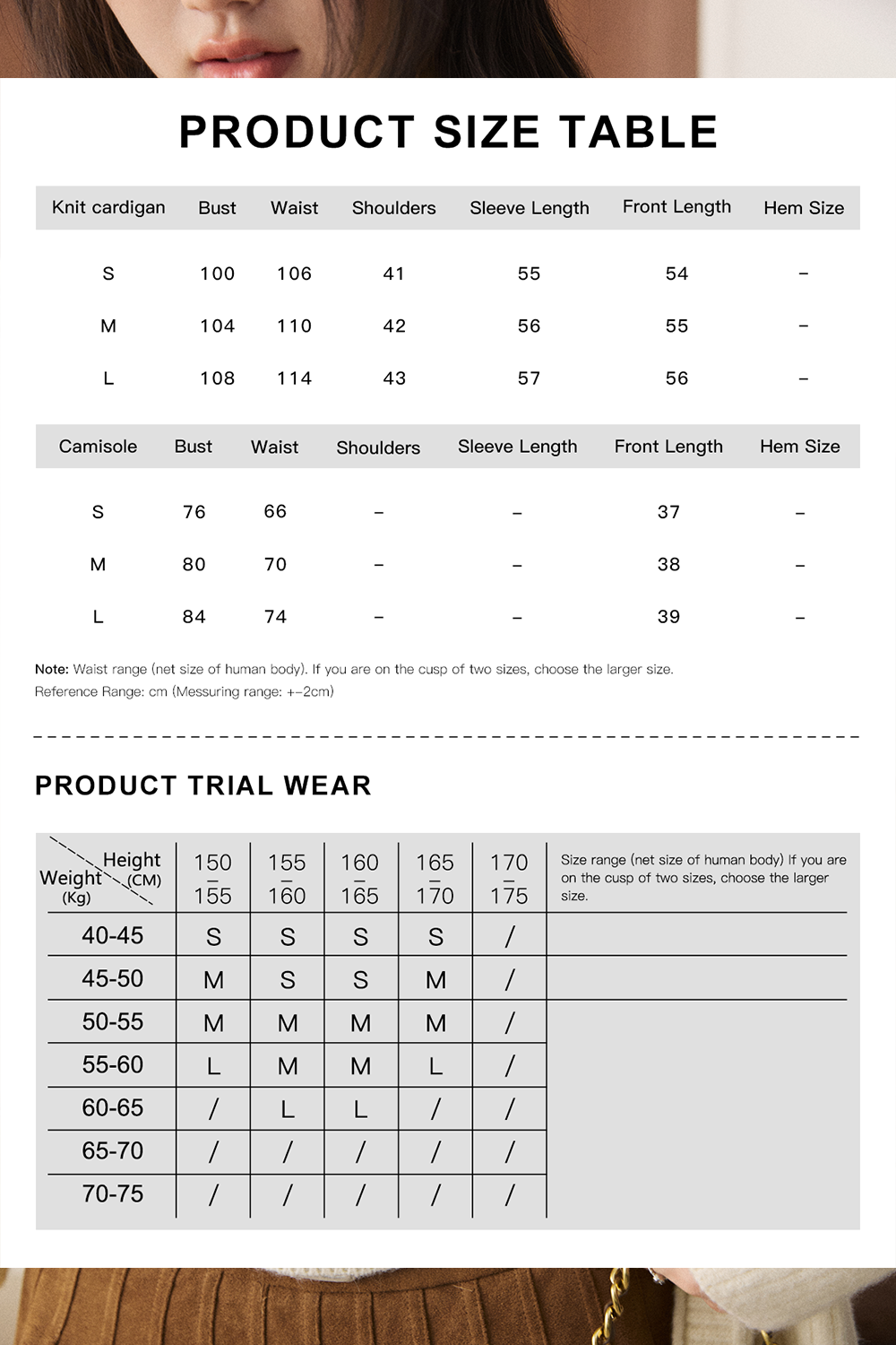 Cardigan + Camisole for Women MISHOW
