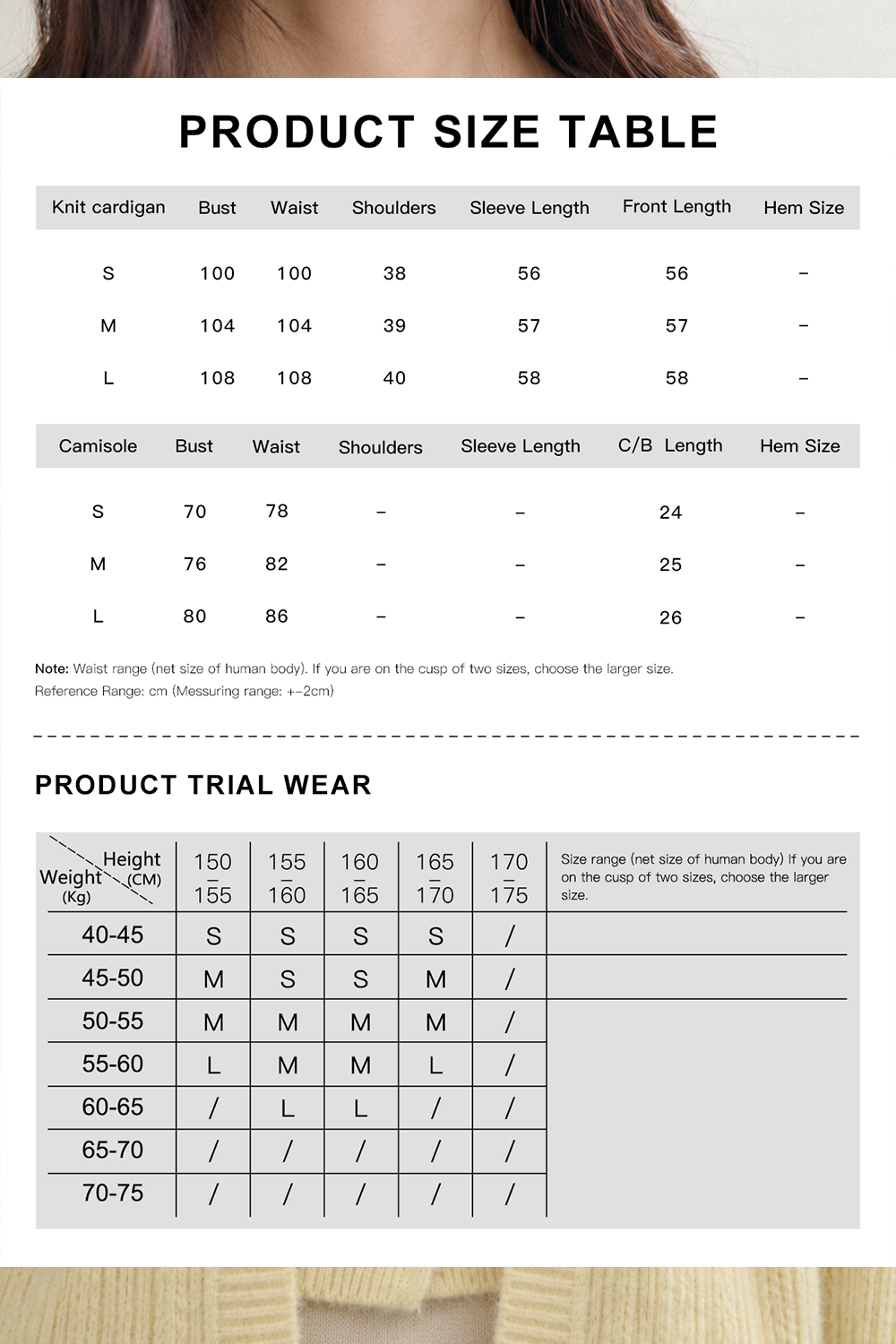 Cardigan + Camisole for Women MISHOW