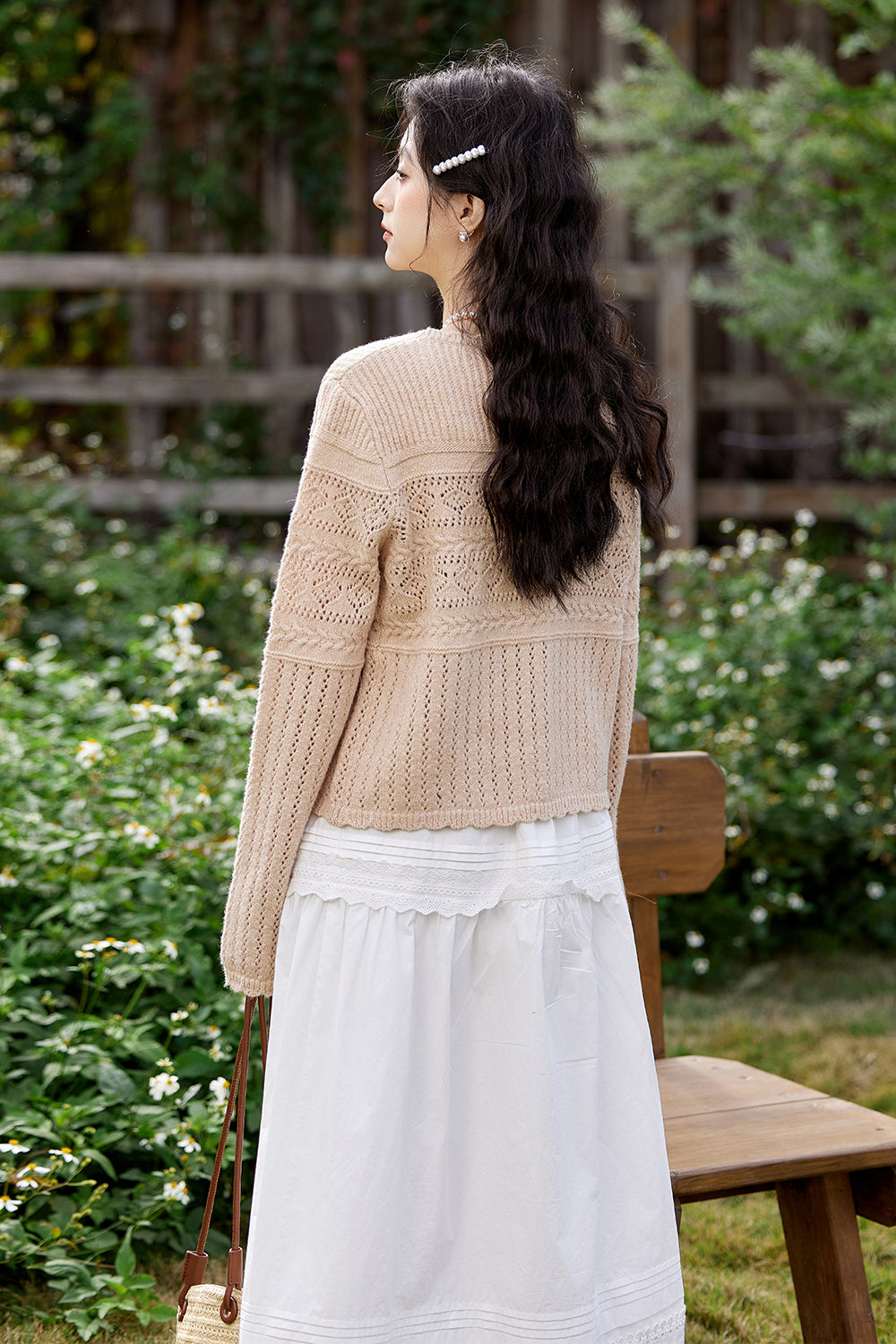 Set Atasan dan Kardigan Tali Spaghetti