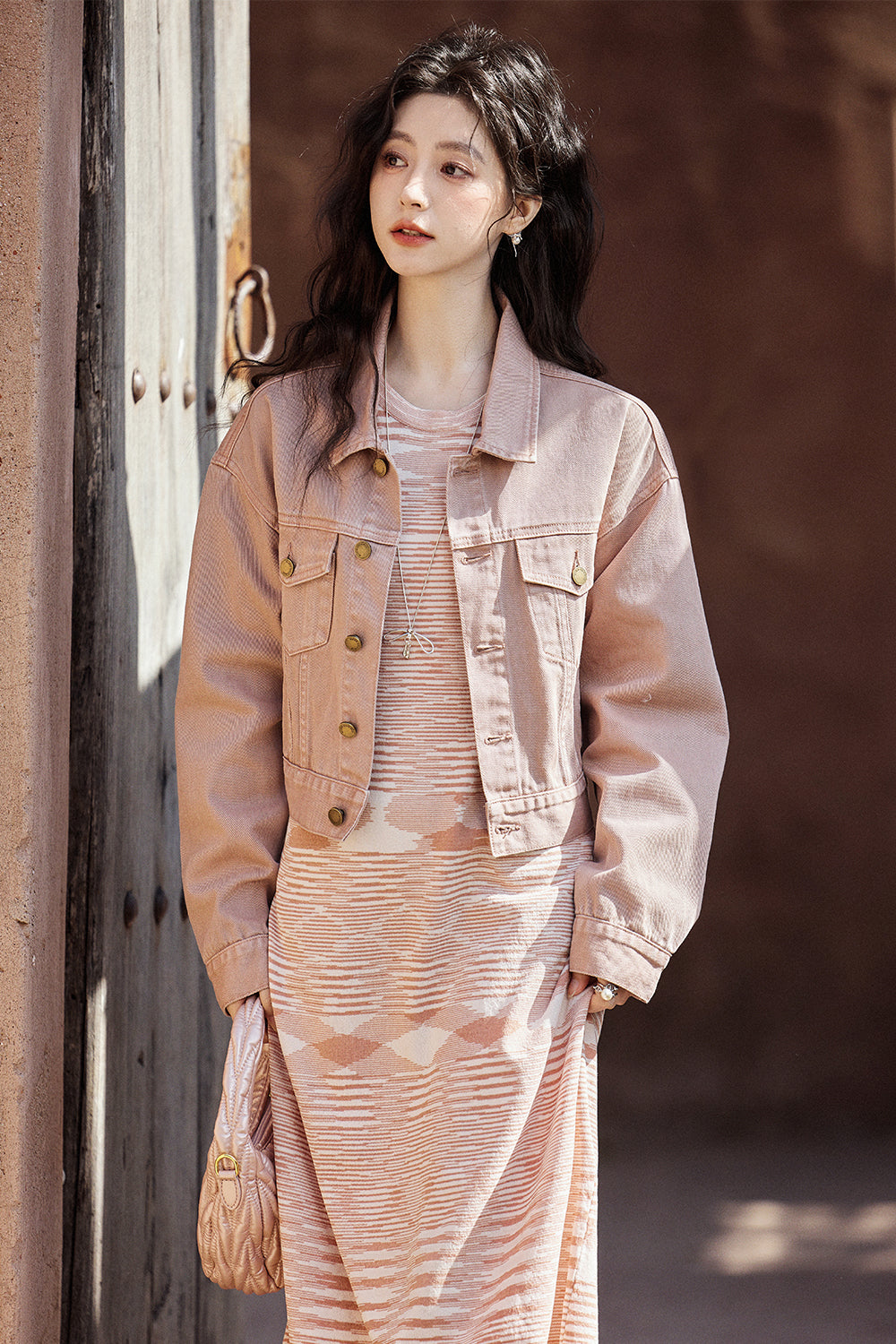 Set Gaun dan Mantel Tali Spaghetti Dijual Terpisah