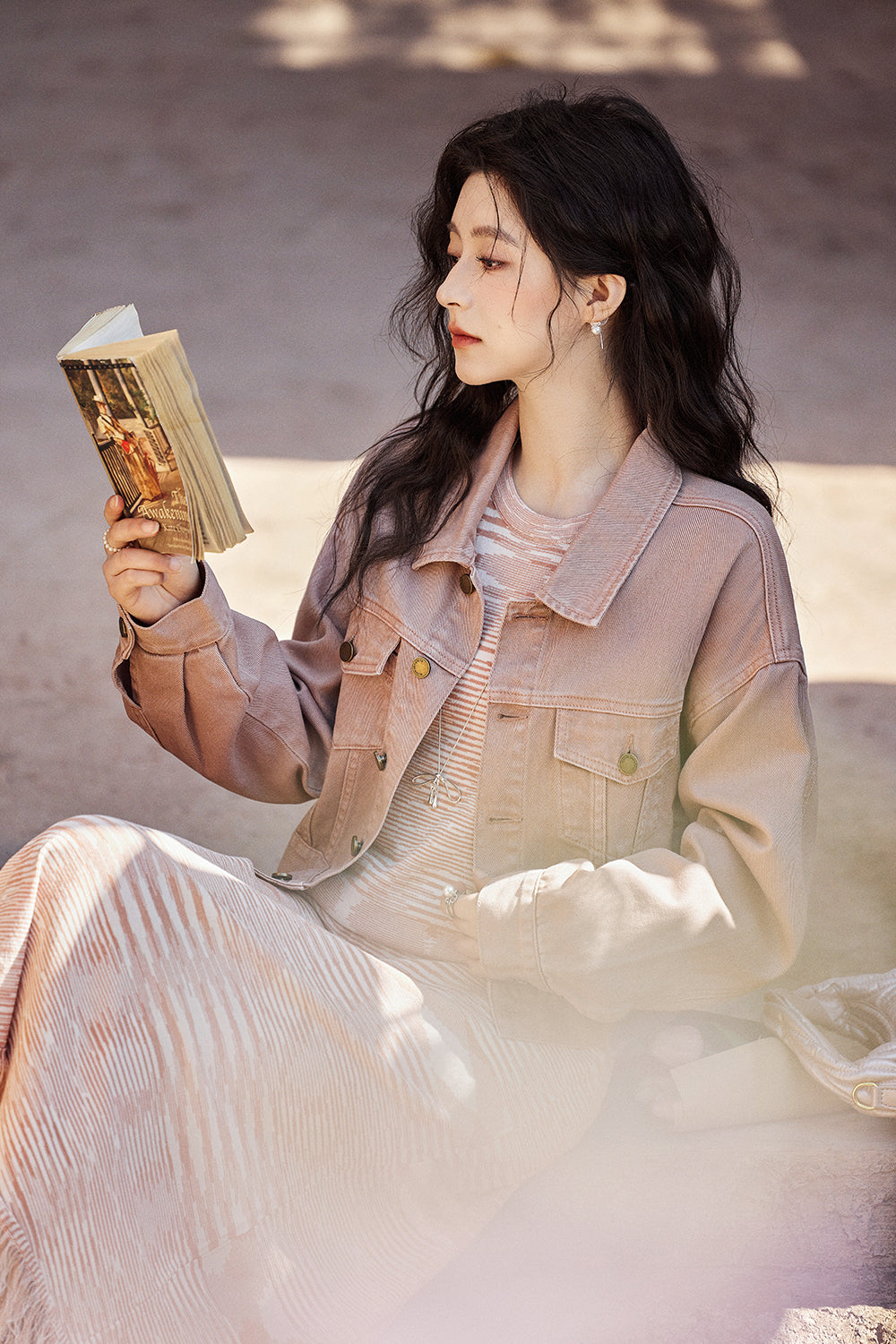 Set Gaun dan Mantel Tali Spaghetti Dijual Terpisah