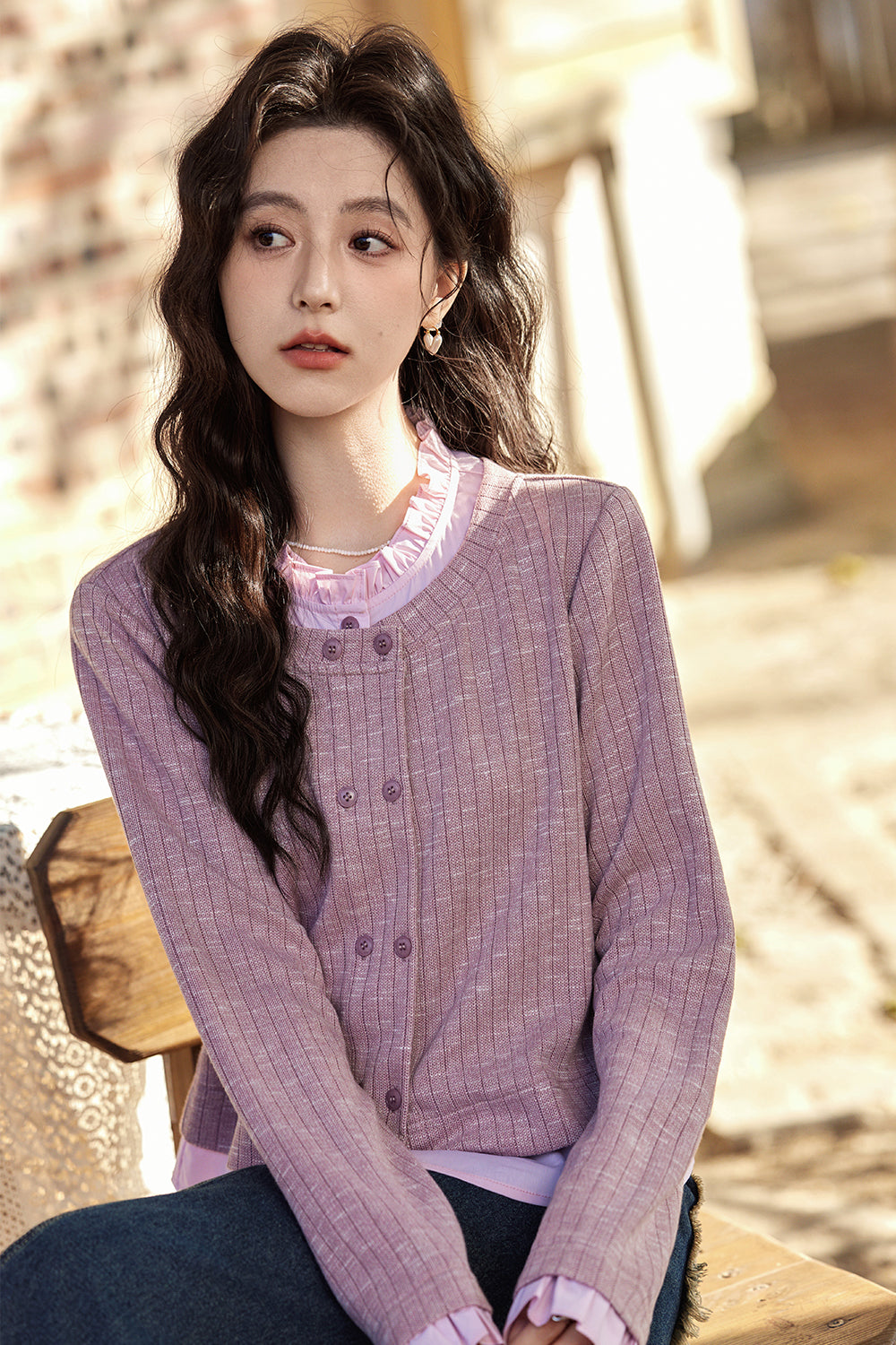 여성용 니트 셔츠