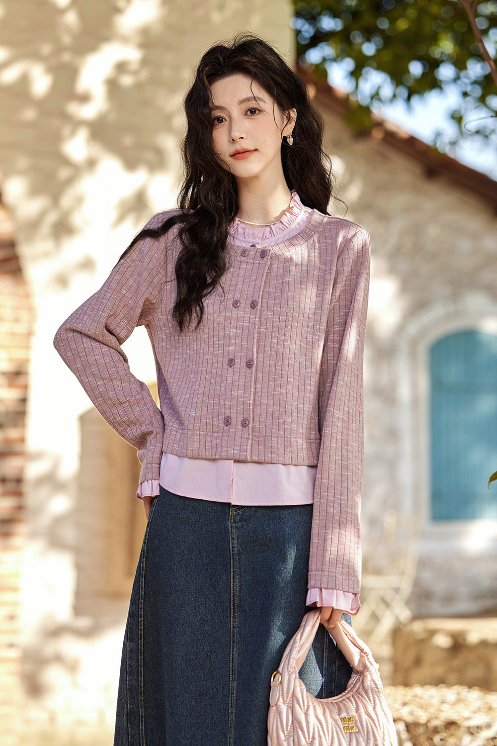 여성용 니트 셔츠