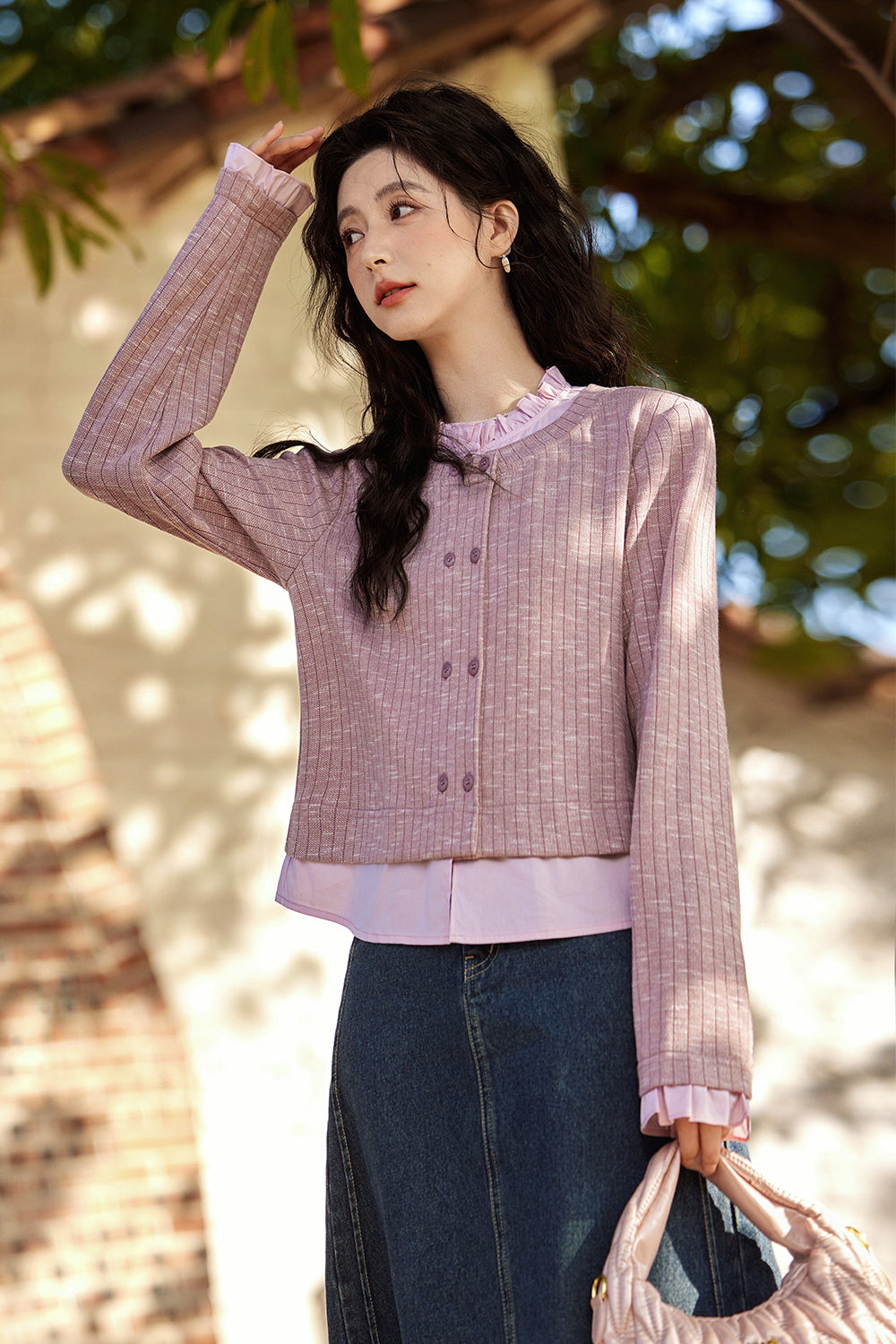 여성용 니트 셔츠