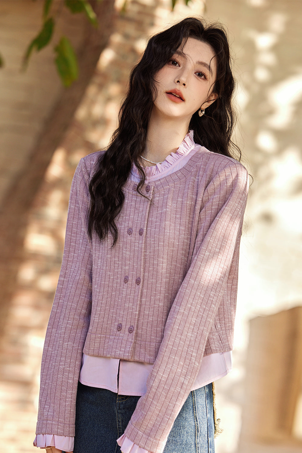 여성용 니트 셔츠