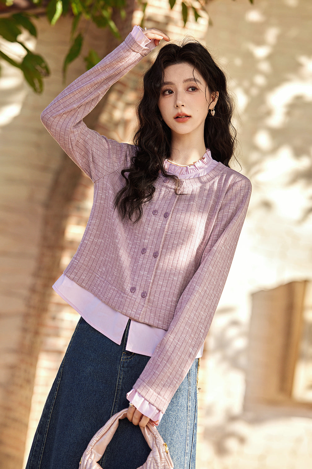 여성용 니트 셔츠