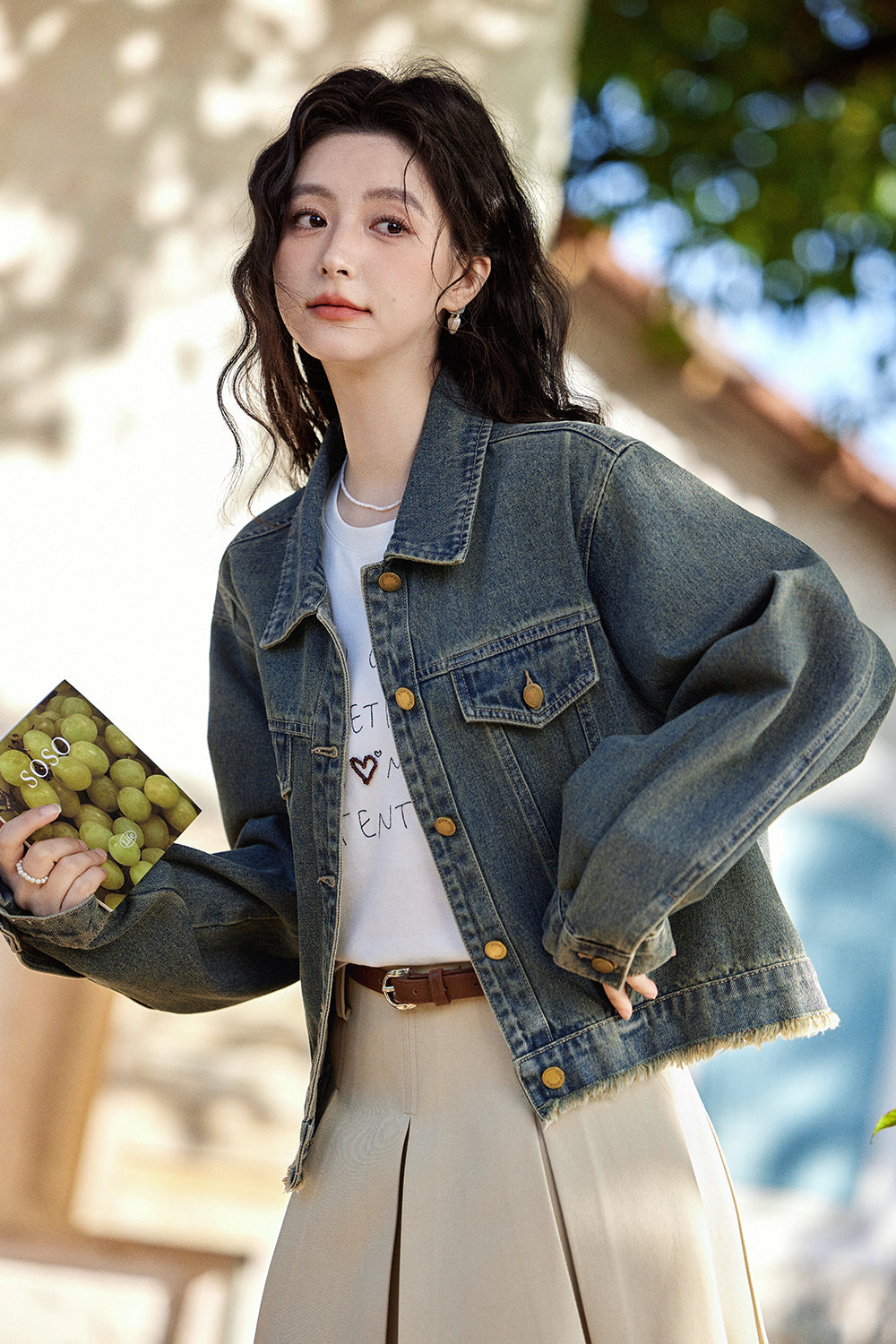 女性用デニムジャケット