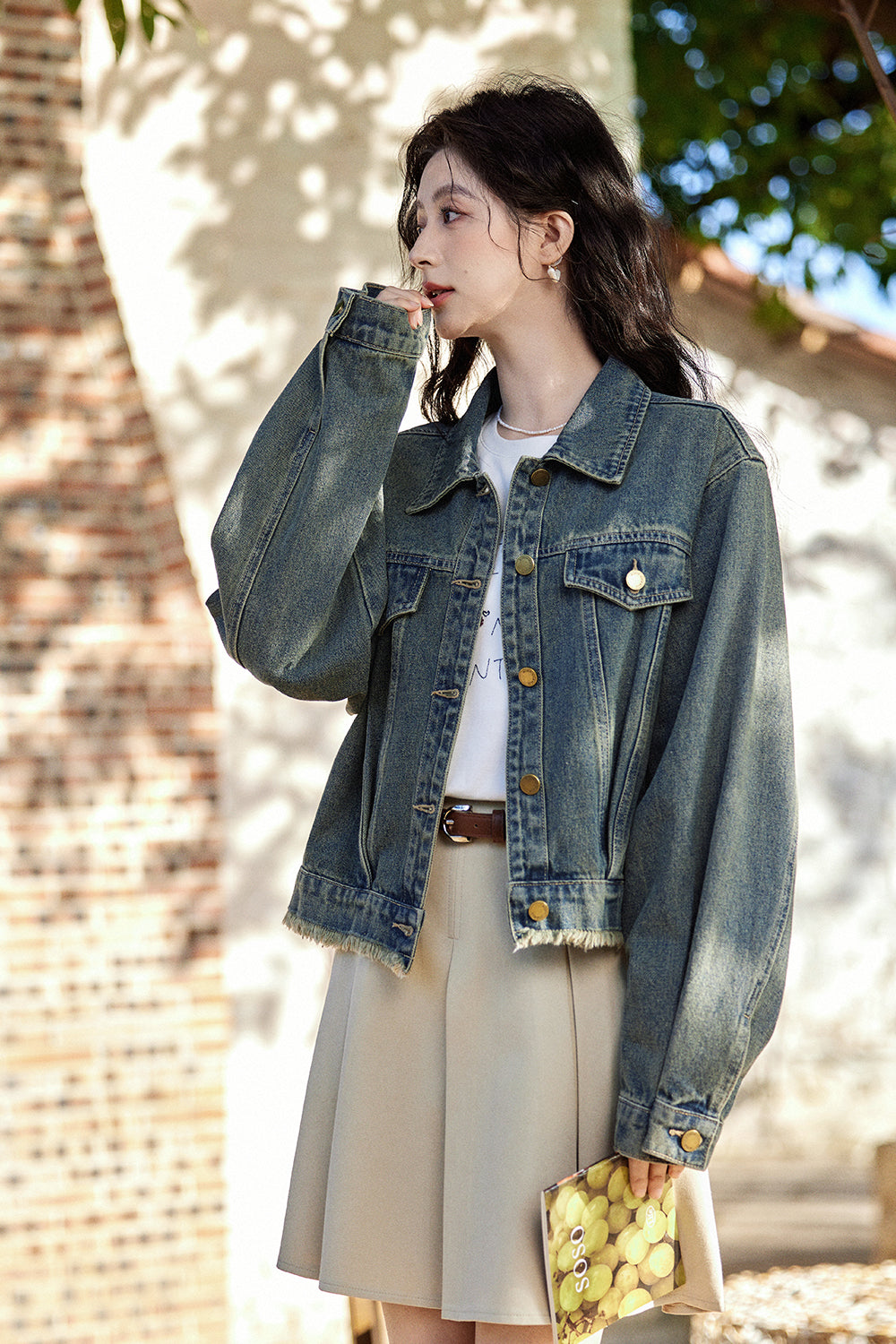 女性用デニムジャケット