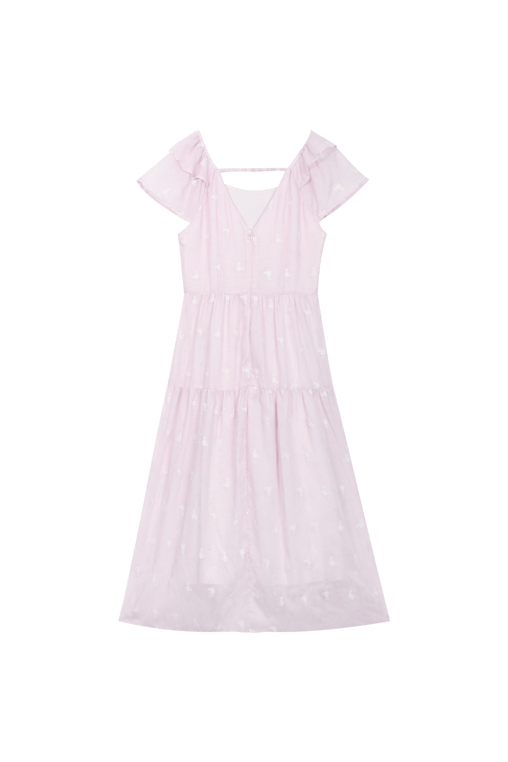 Gaun Maxi Motif Bunga A-line untuk Wanita