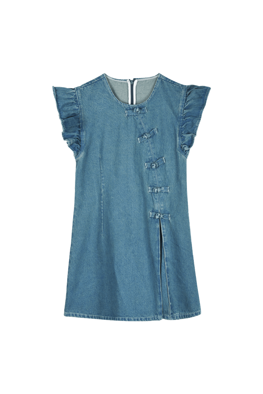 Midi Denim Dress for Women - Mishow