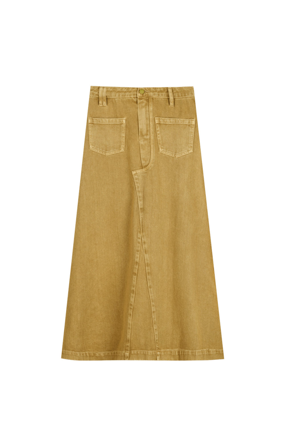 Rok Denim Pinggang Tinggi Wanita