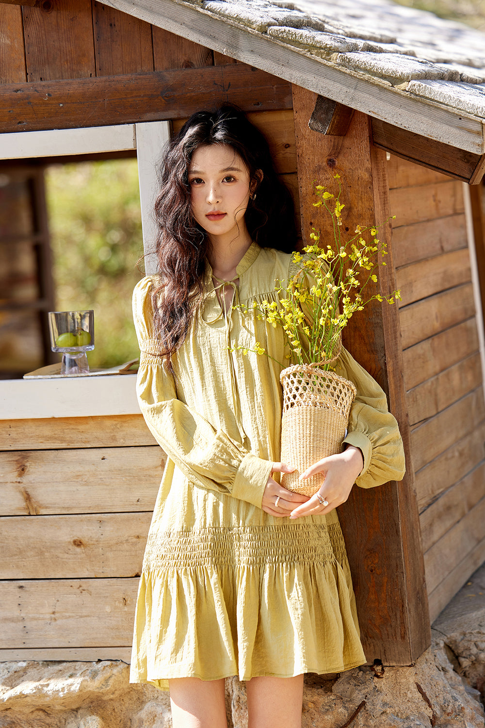 Váy midi chữ A cho nữ