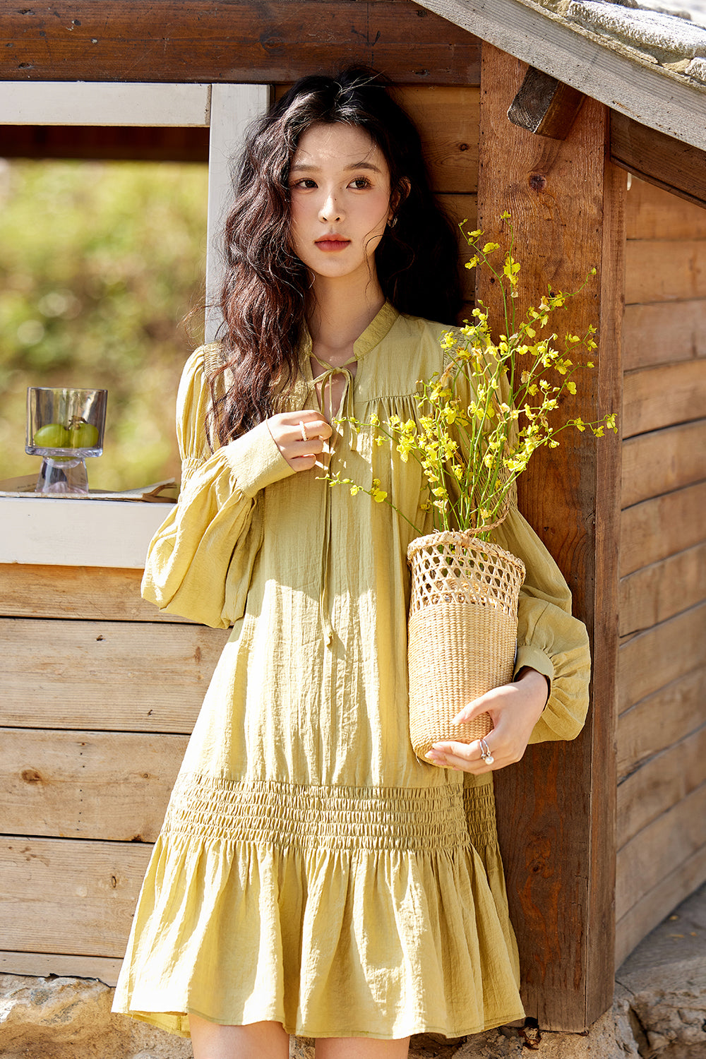 Váy midi chữ A cho nữ