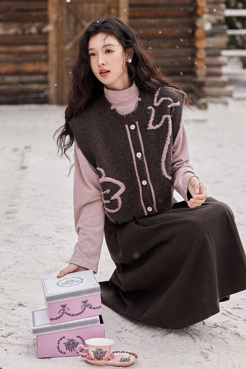 Knit Vest and Knit Shirt Set Separately Sold