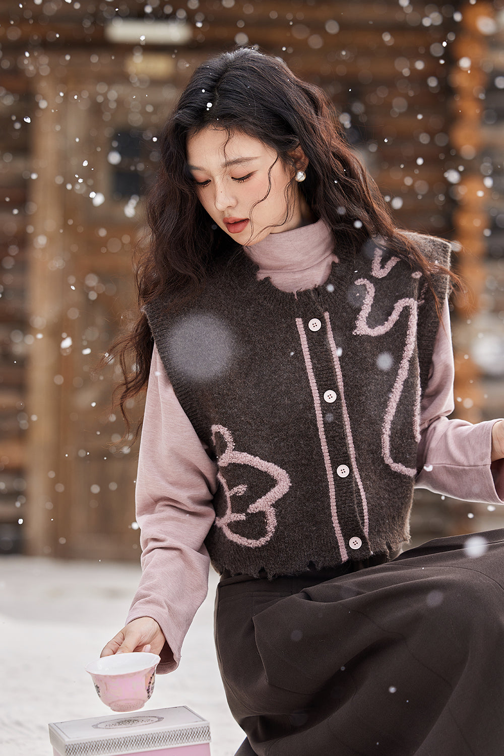 Knit Vest and Knit Shirt Set Separately Sold