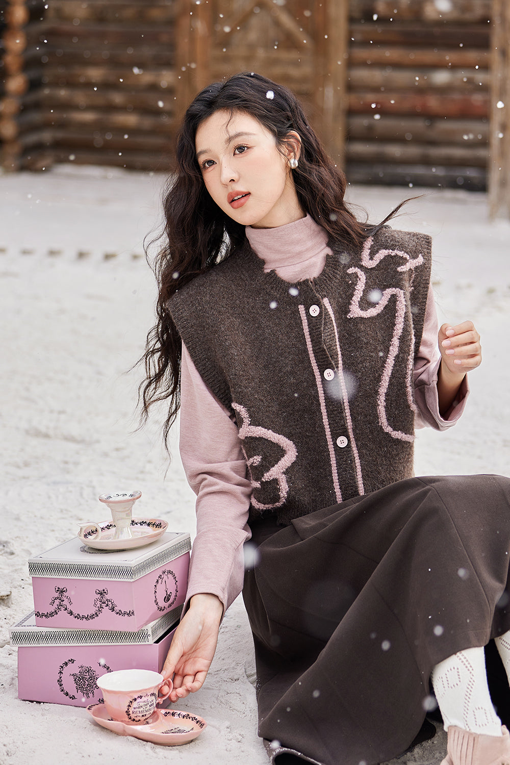 Knit Vest and Knit Shirt Set Separately Sold