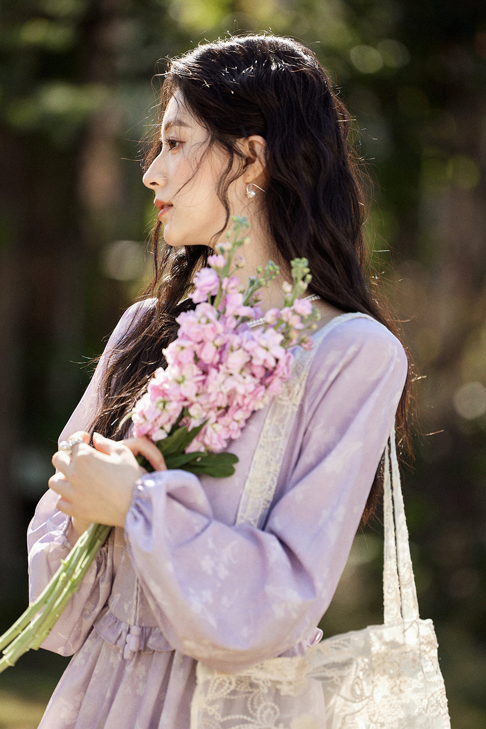 여성용 A라인 미디 드레스