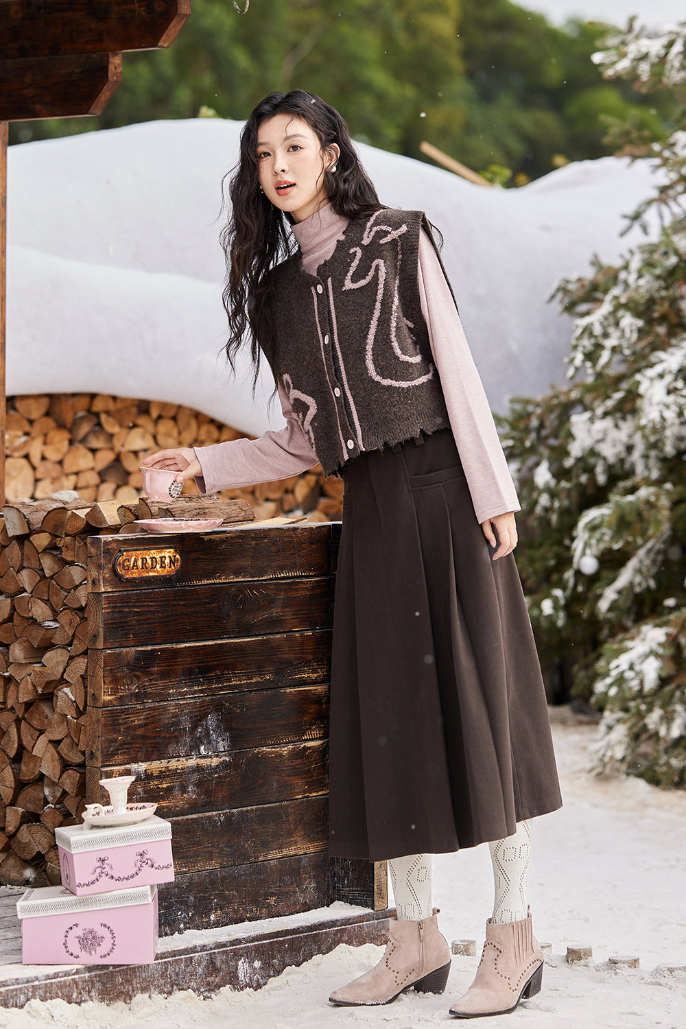 Knit Vest and Knit Shirt Set Separately Sold