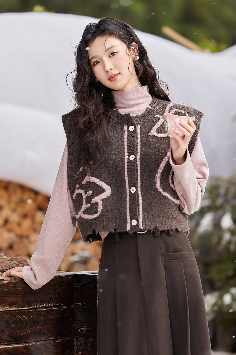 Knit Vest and Knit Shirt Set Separately Sold