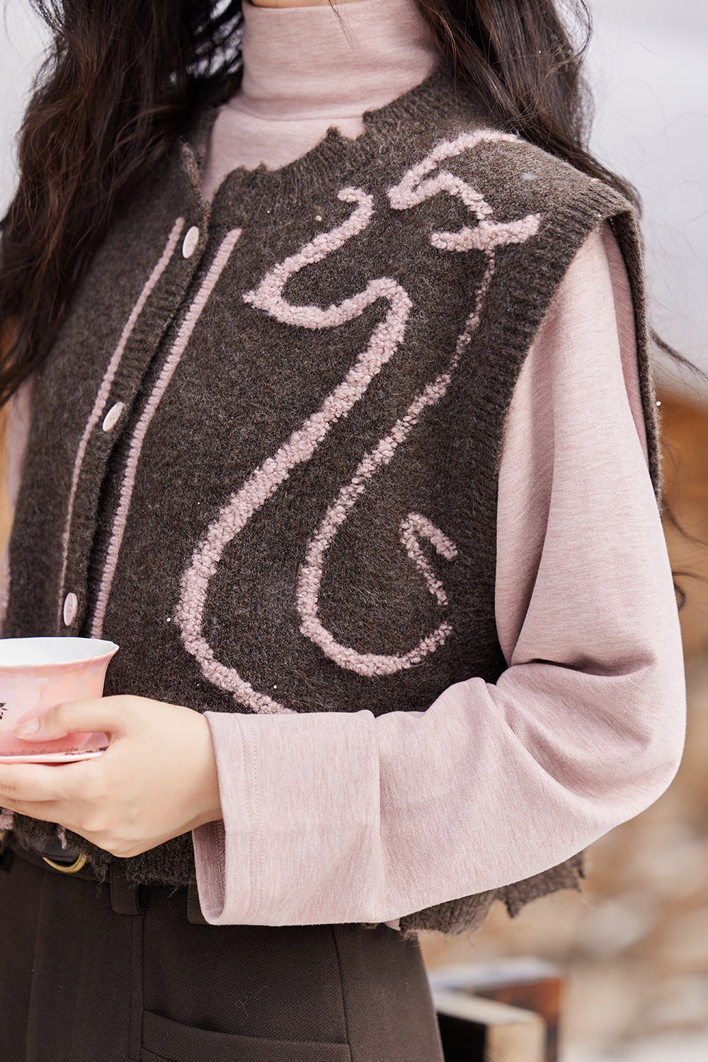 Knit Vest and Knit Shirt Set Separately Sold