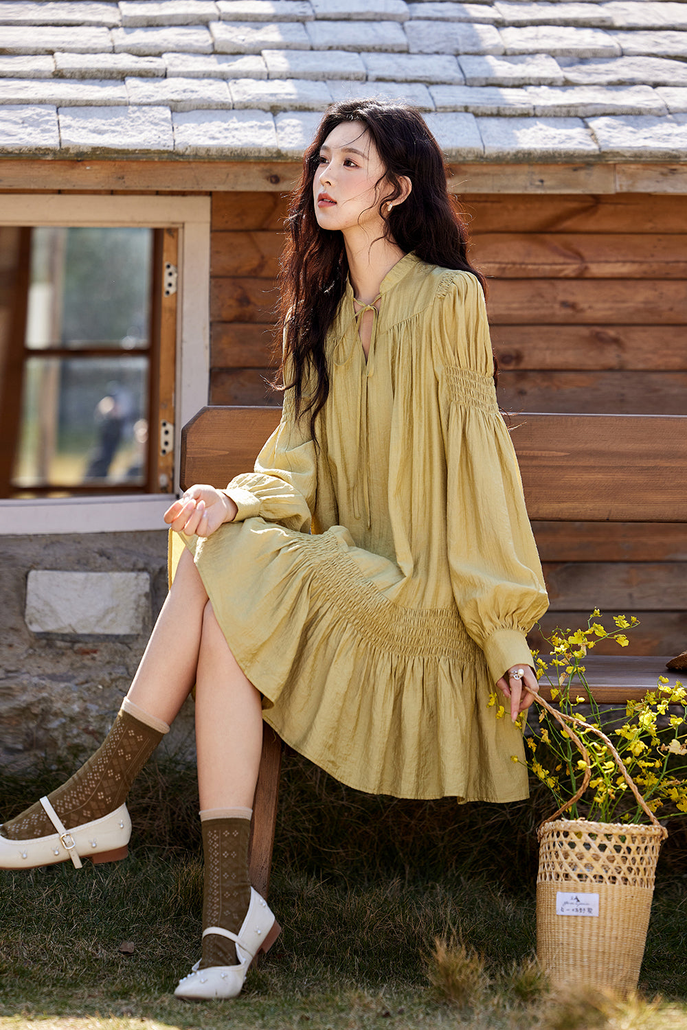 Váy midi chữ A cho nữ