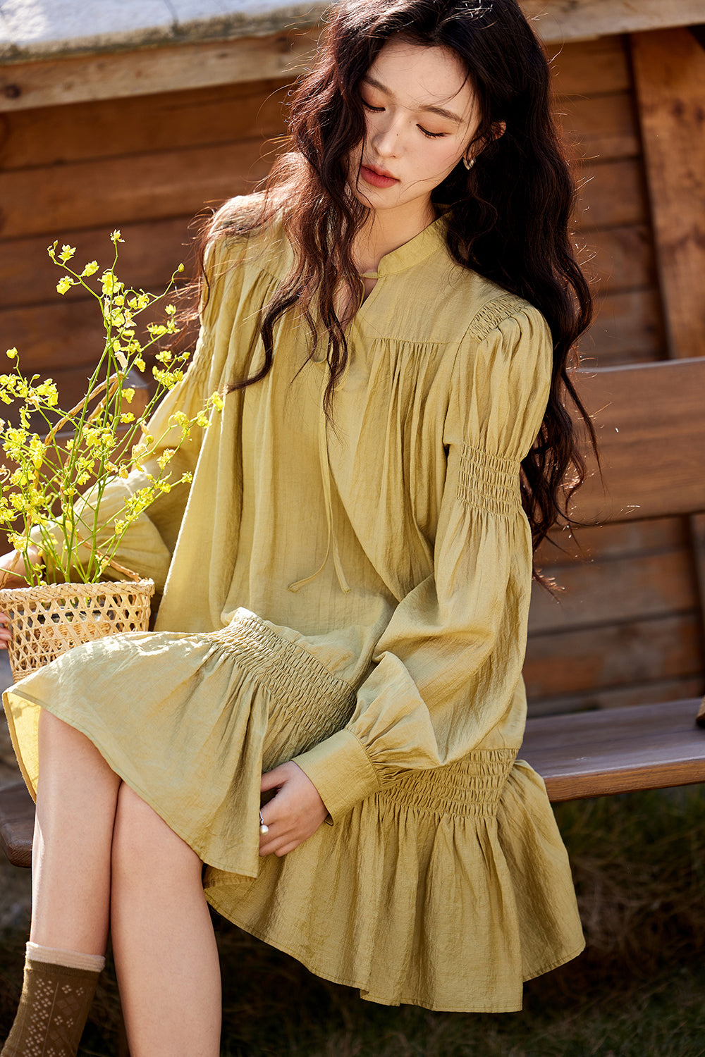 Váy midi chữ A cho nữ