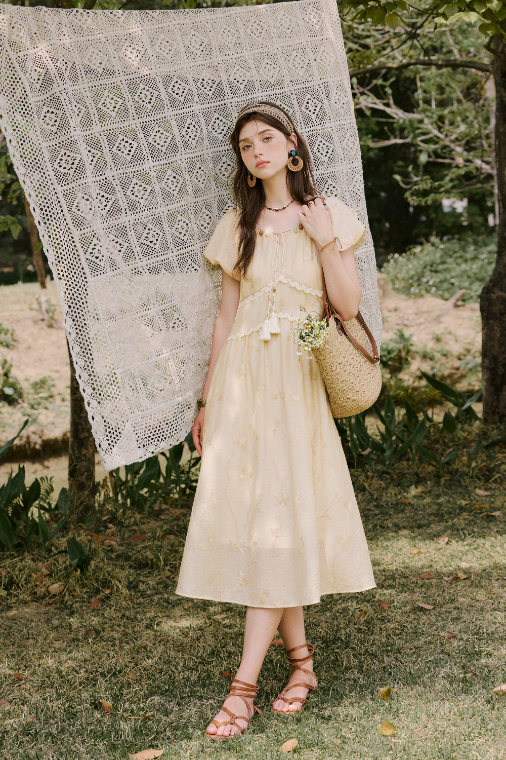 Gaun Maxi A-line untuk Wanita