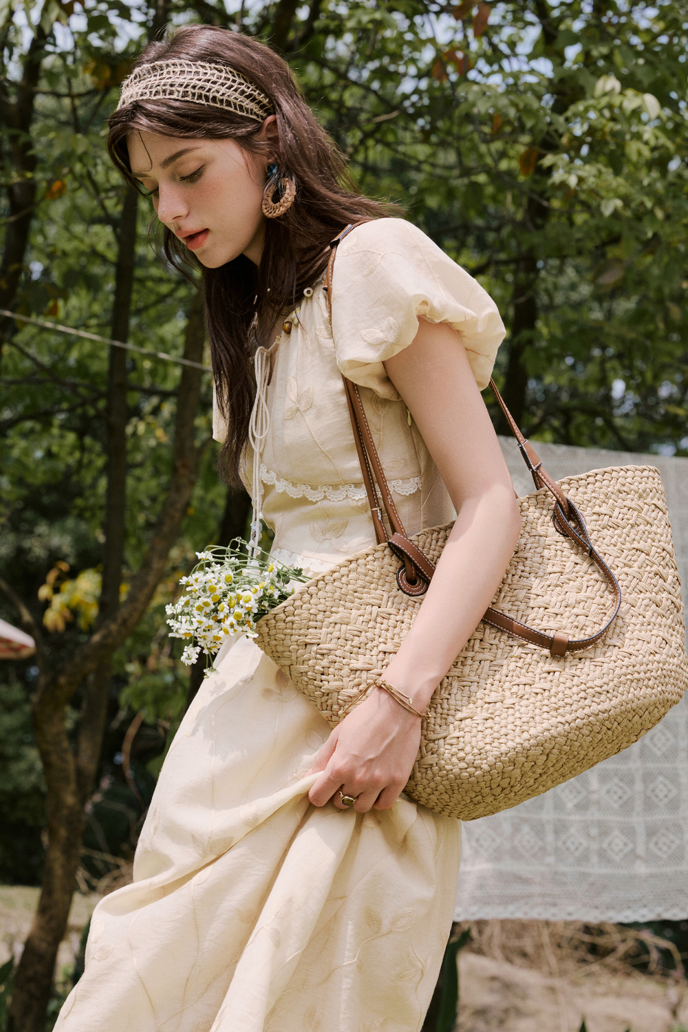 Gaun Maxi A-line untuk Wanita