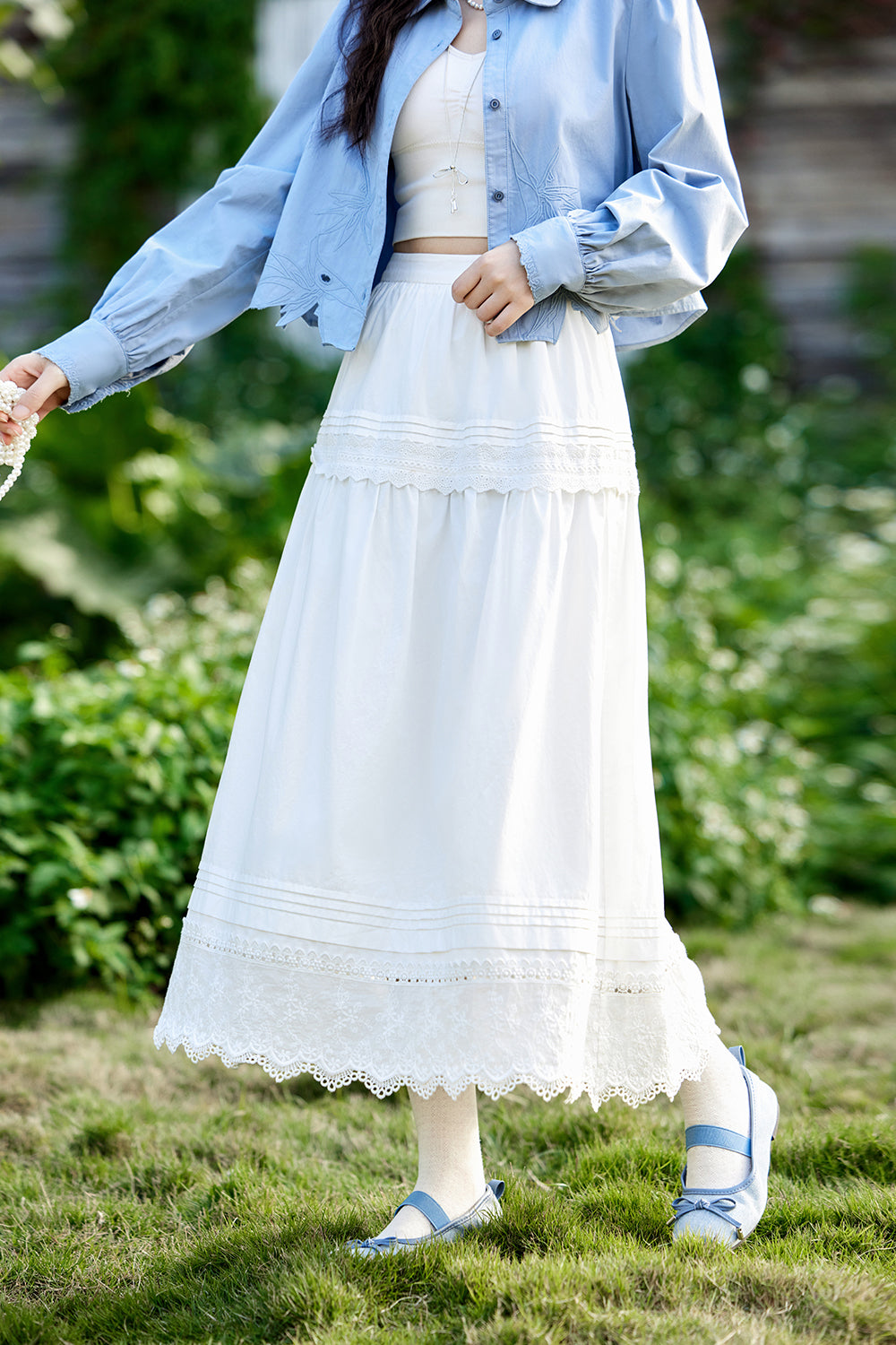 A Line Maxi Skirt for Women